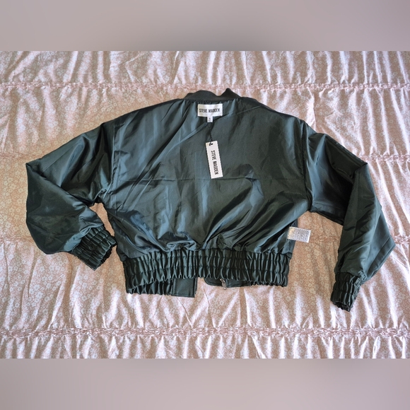 Steve Madden Parker Bomber Green Size Small NWT - Picture 10 of 14